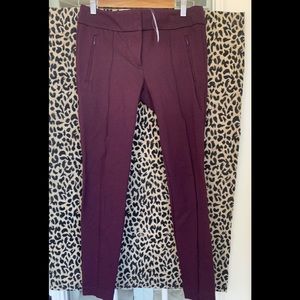 NWT loft burgundy skinny stretch pant